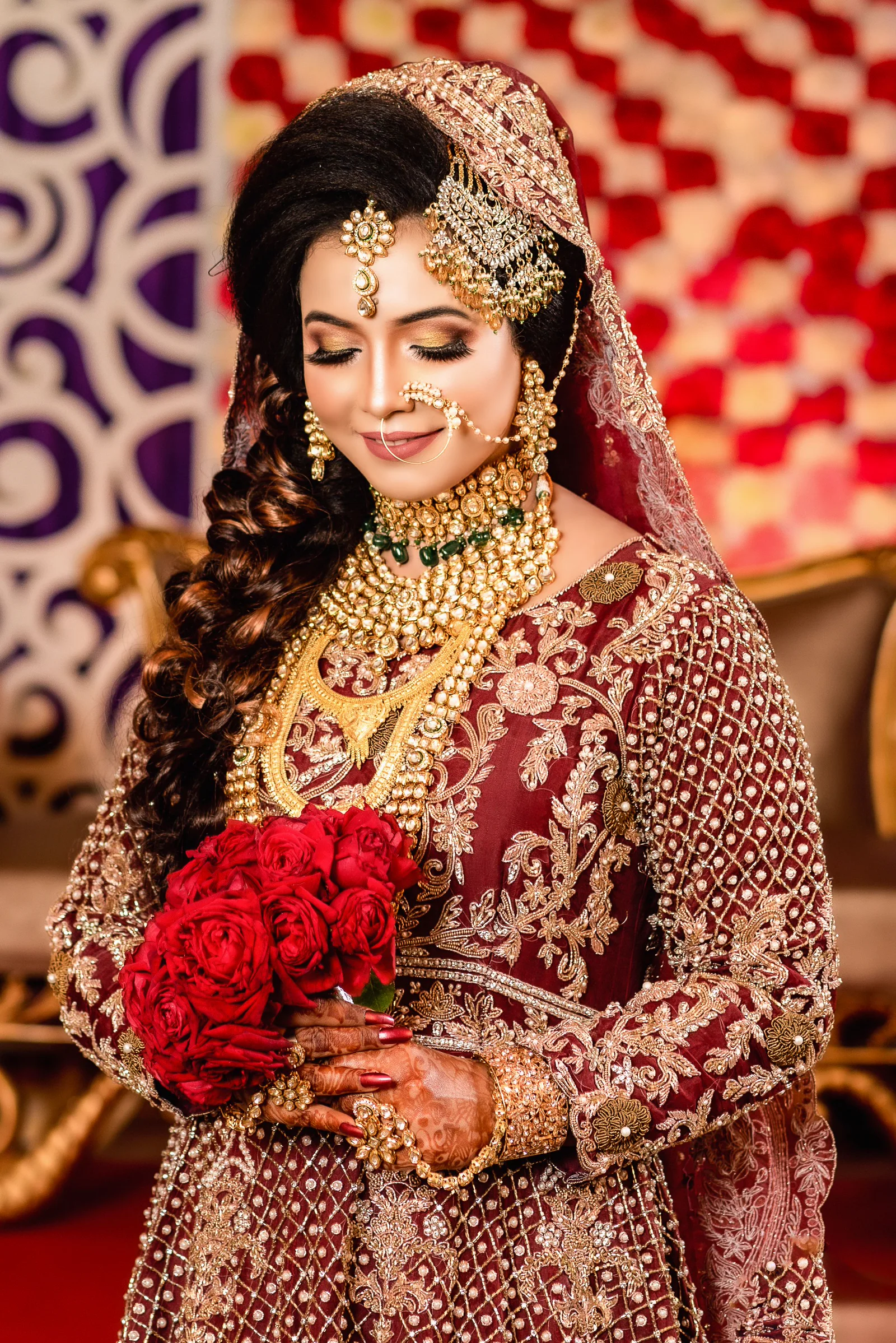 Wedding — Full bridal artistry — skin prep to the final veil, photographed through the ceremony.